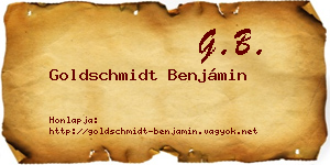 Goldschmidt Benjámin névjegykártya